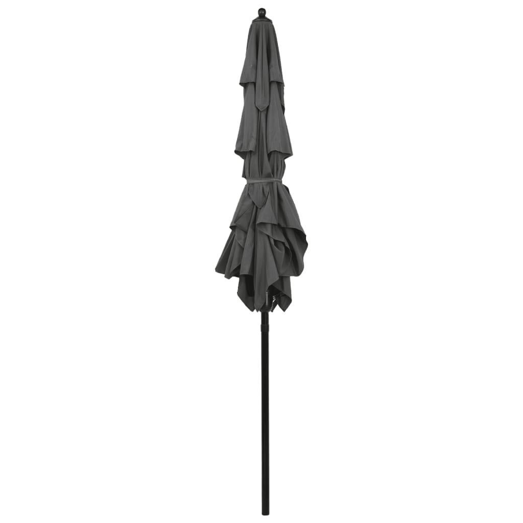 vidaXL Parasol | Anthracite | Polyester | 2x2 m | Foldable | Garden Parasol
