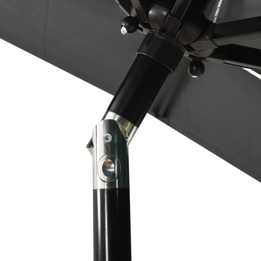 vidaXL Parasol | Anthracite | Polyester | 2x2 m | Foldable | Garden Parasol