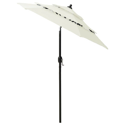 vidaXL Parasol | Sand | Powder-Coated Aluminium, UV-Protected Polyester