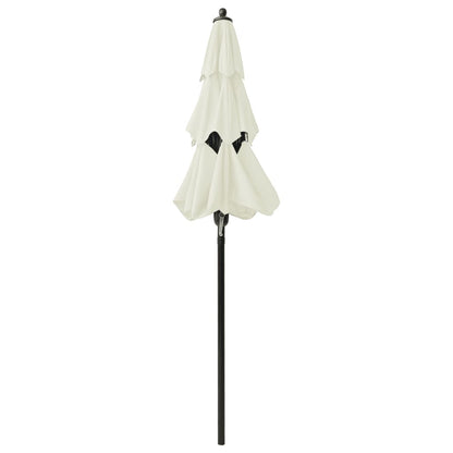 vidaXL Parasol | Sand | Powder-Coated Aluminium, UV-Protected Polyester