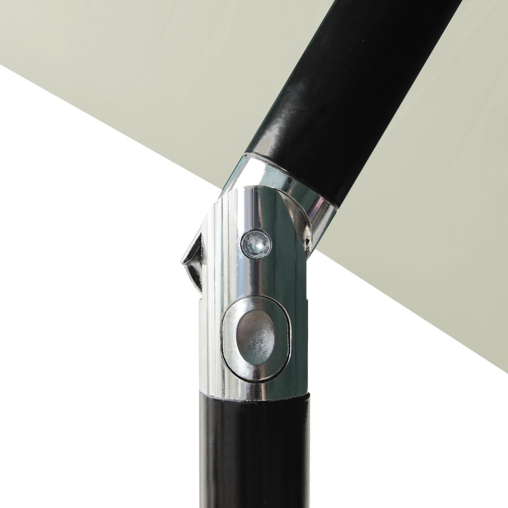 vidaXL Parasol | Sand | Powder-Coated Aluminium, UV-Protected Polyester