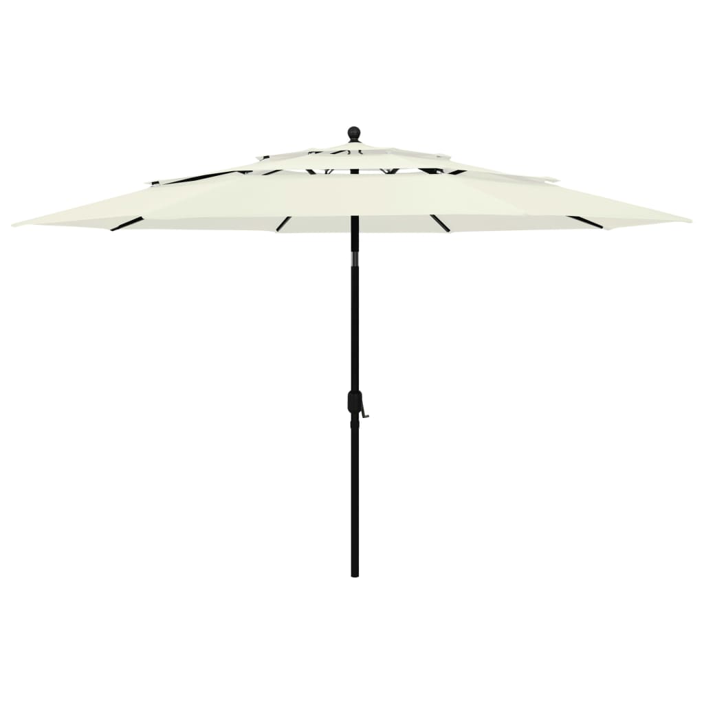 vidaXL Parasol | Sand | Polyester, Powder-Coated Aluminium | Large |  Foldable
