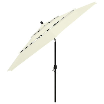 vidaXL Parasol | Sand | Polyester, Powder-Coated Aluminium | Large |  Foldable