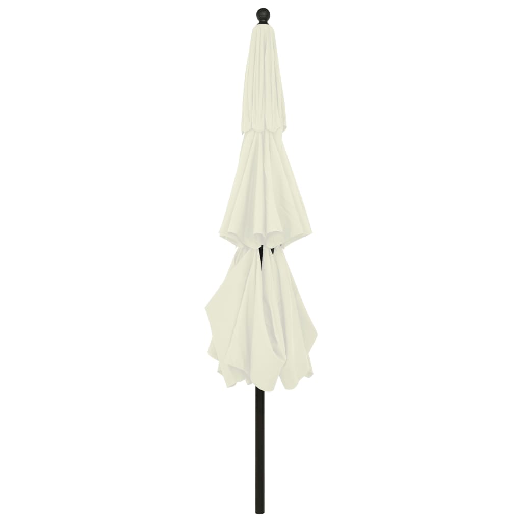 vidaXL Parasol | Sand | Polyester, Powder-Coated Aluminium | Large |  Foldable