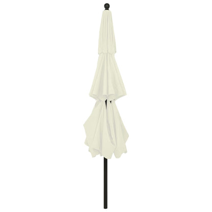 vidaXL Parasol | Sand | Polyester, Powder-Coated Aluminium | Large |  Foldable