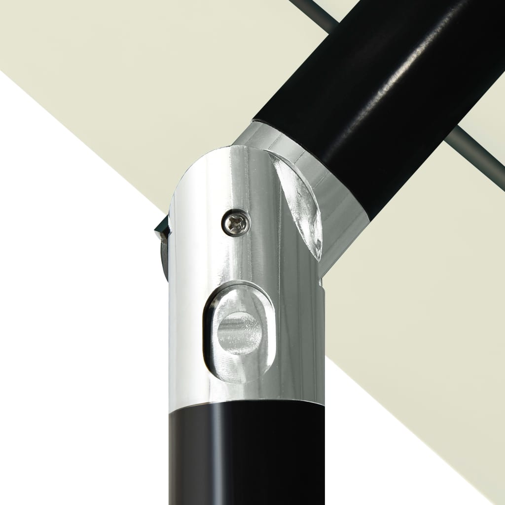 vidaXL Parasol | Sand | Polyester, Powder-Coated Aluminium | Large |  Foldable