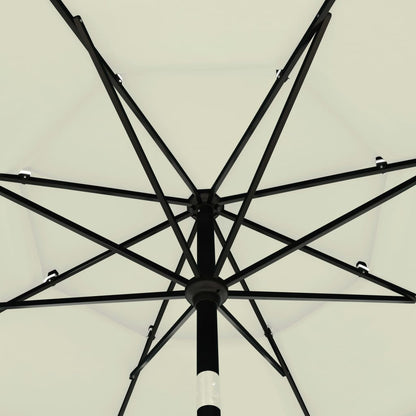 vidaXL Parasol | Sand | Polyester, Powder-Coated Aluminium | Large |  Foldable