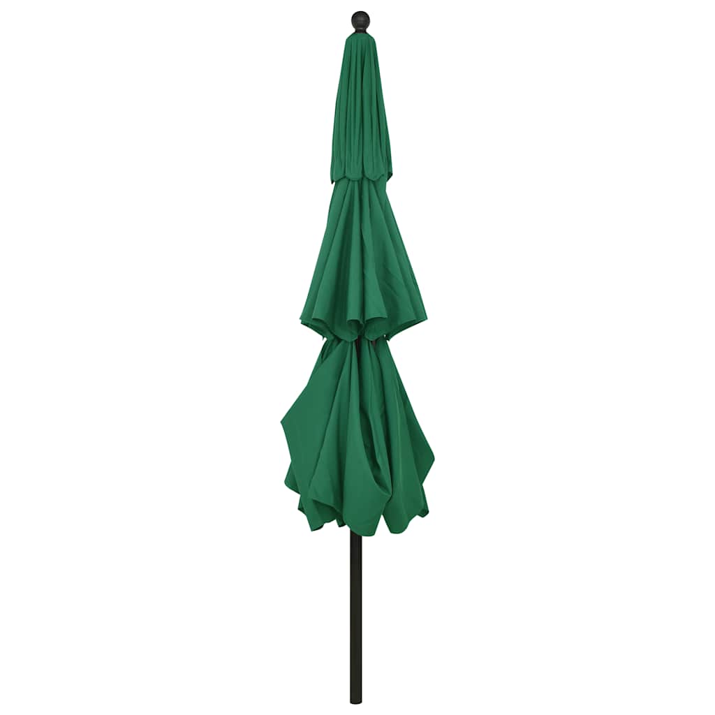 vidaXL Parasol | Green | Polyester | Large | Foldable | Large Garden Parasol