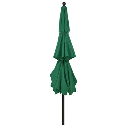 vidaXL Parasol | Green | Polyester | Large | Foldable | Large Garden Parasol