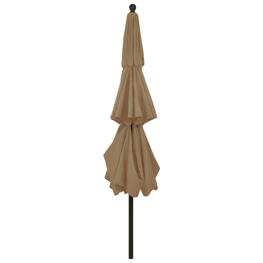 vidaXL Parasol | Taupe | Polyester, Powder-Coated Aluminium | 3.5 m Canopy