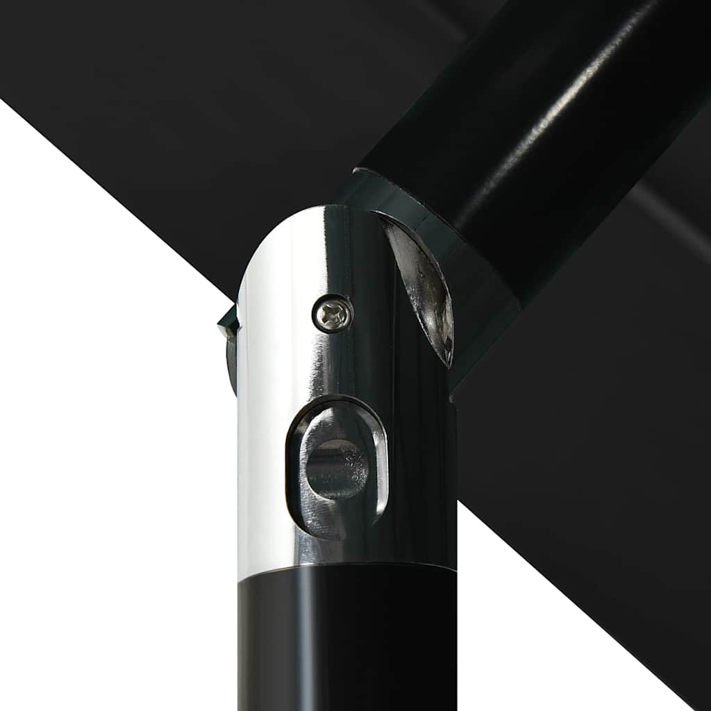 vidaXL 3-Tier Garden Parasol with Aluminium Pole Black 3.5 m