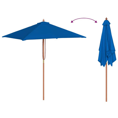 vidaXL Garden Parasol | Blue | Fabric | 150x200 cm | Collapsible