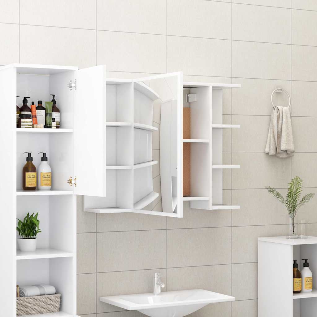 vidaXL 3 Piece Bathroom Furniture Set White Engineered Wood