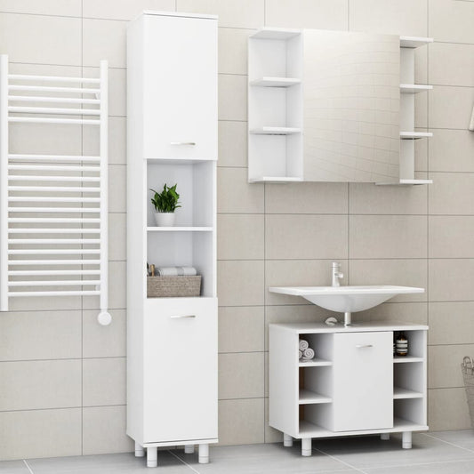 vidaXL Bathroom Furniture Set | White | Engineered wood | Medium