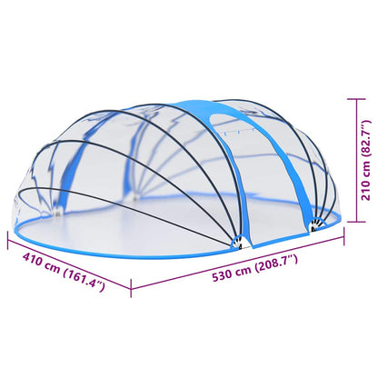 92795 vidaXL Pool Dome Oval 530x410x210 cm