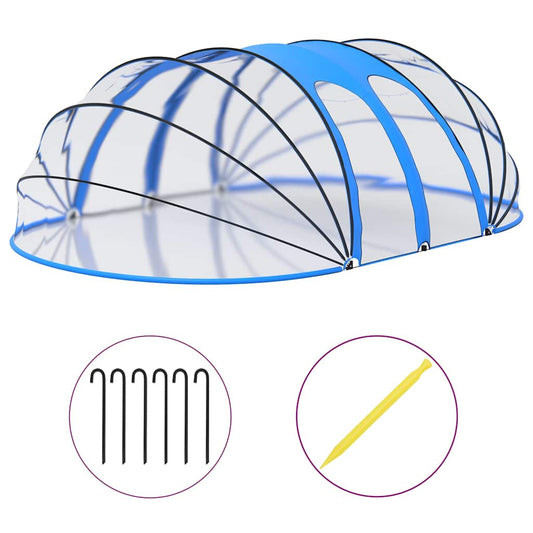 92796 vidaXL Pool Dome Oval 620x410x210 cm