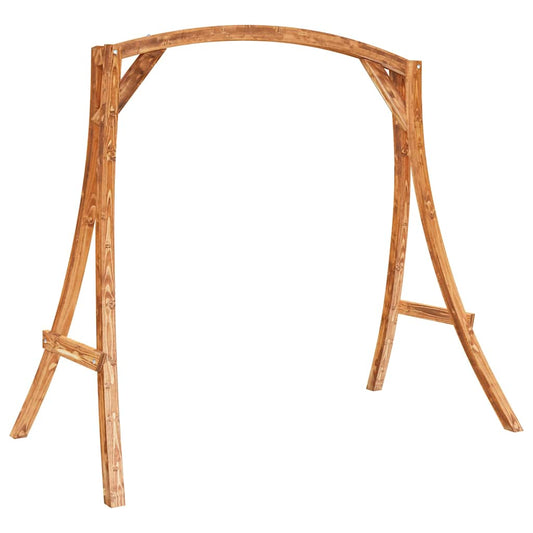 313934 vidaXL Swing Frame Solid Bent Wood with Teak Finish