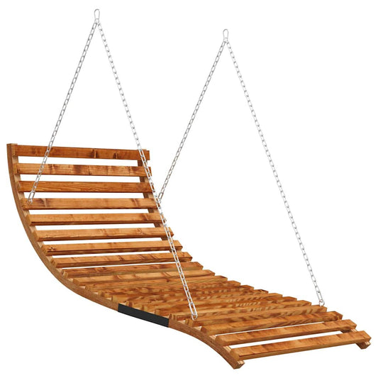313939 vidaXL Swing Bed Solid Bent Wood with Teak Finish 115x147x46 cm