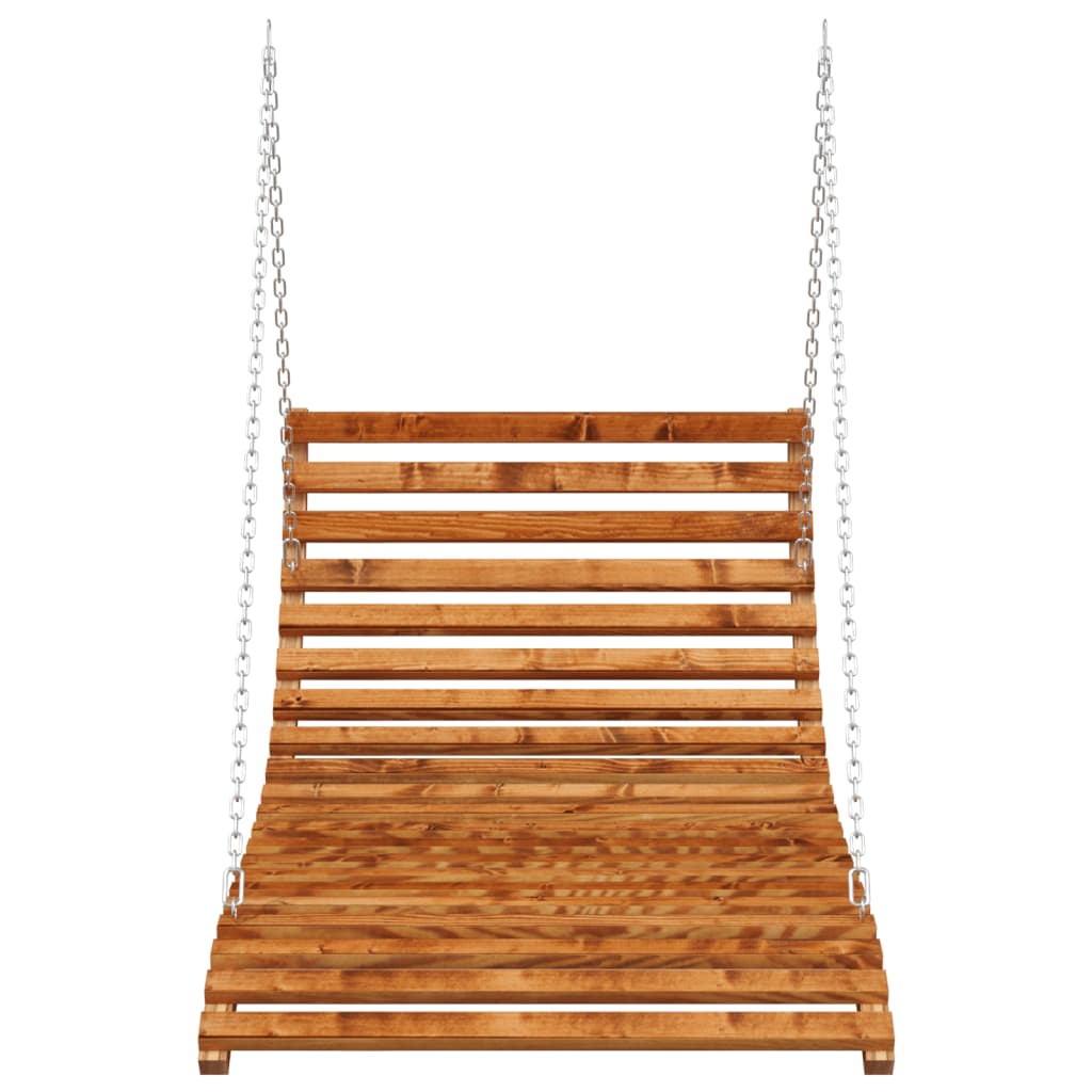 vidaXL Swing Bed | Teak | Solid bent wood with teak finish