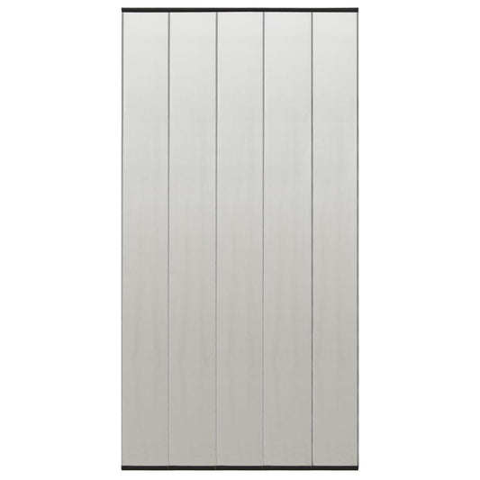 148711 vidaXL Insect Door Screen with 5-Piece Mesh Curtain Black 120x240 cm