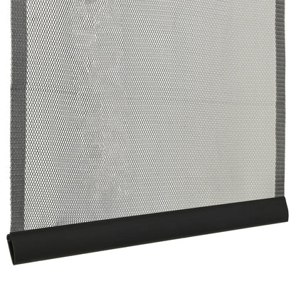 vidaXL Insect Door Screen with 5-Piece Mesh Curtain Black 120x240 cm