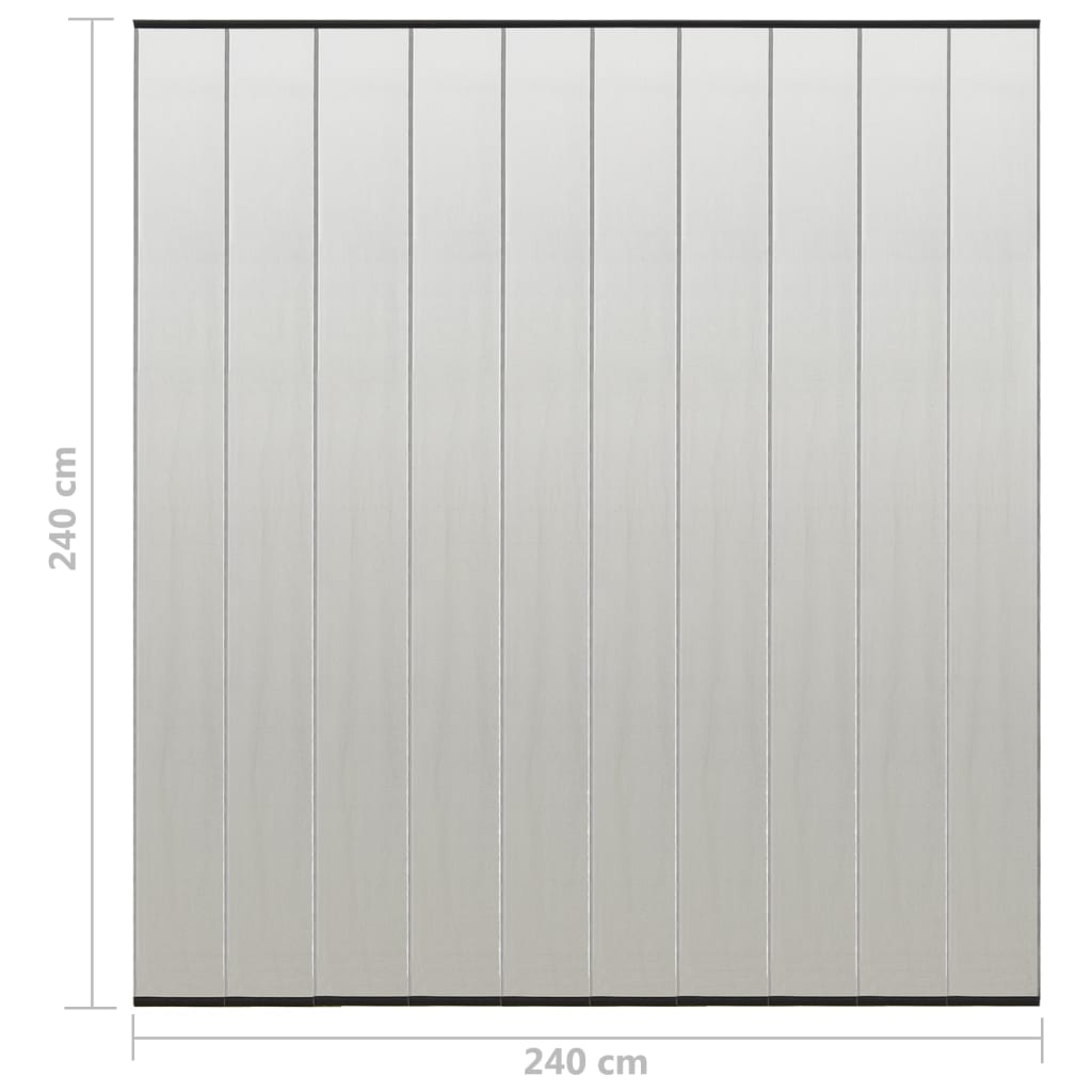 vidaXL Insect Door Screen with 10-Piece Mesh Curtain Black 240x240 cm