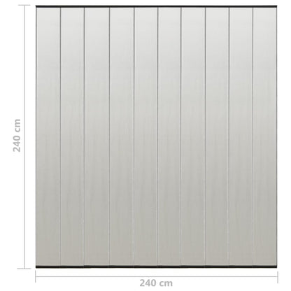 vidaXL Insect Door Screen with 10-Piece Mesh Curtain Black 240x240 cm