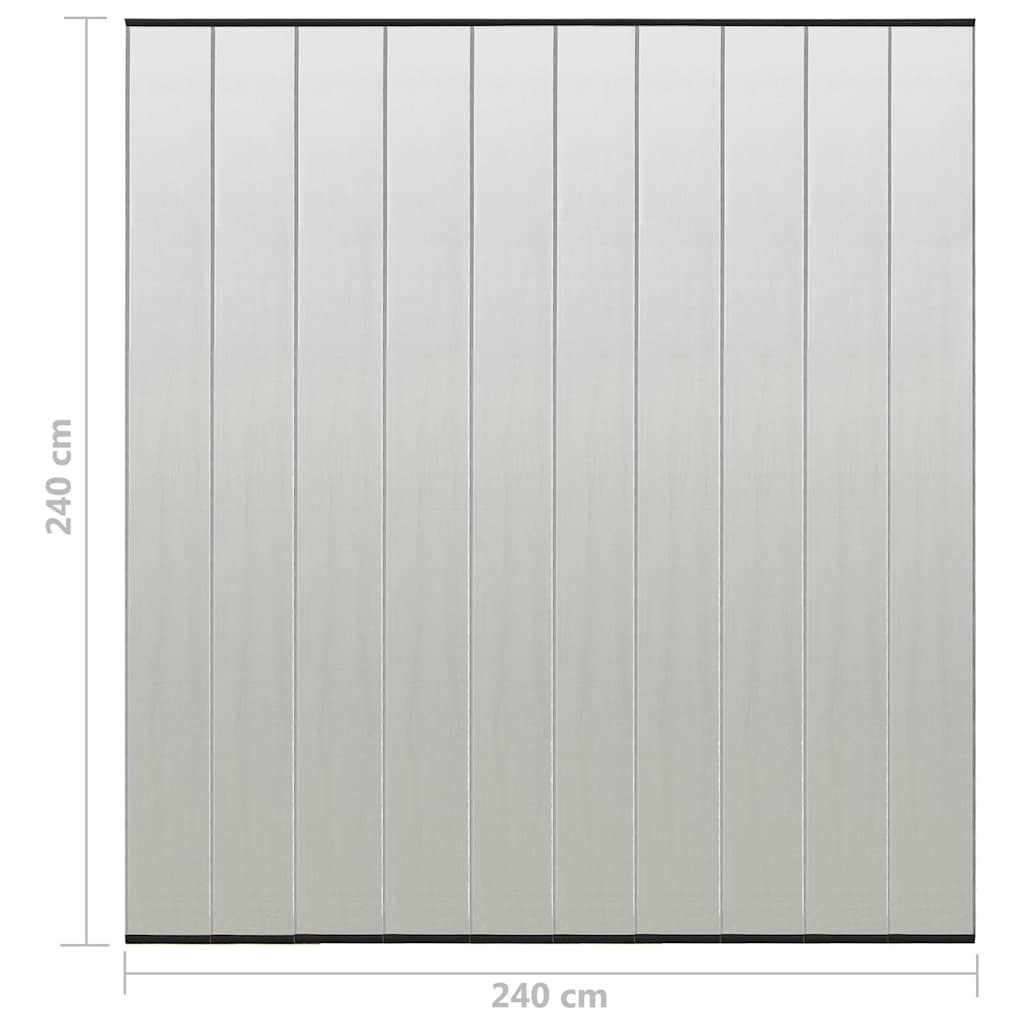 vidaXL Insect Door Screen with 10-Piece Mesh Curtain Black 240x240 cm