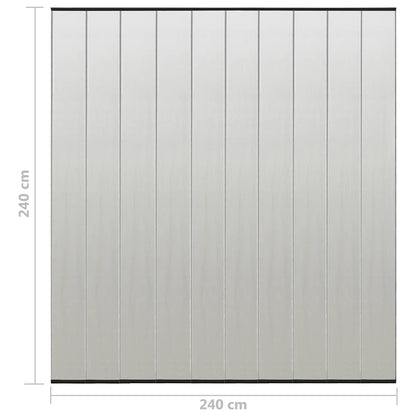 vidaXL Insect Door Screen with 10-Piece Mesh Curtain Black 240x240 cm