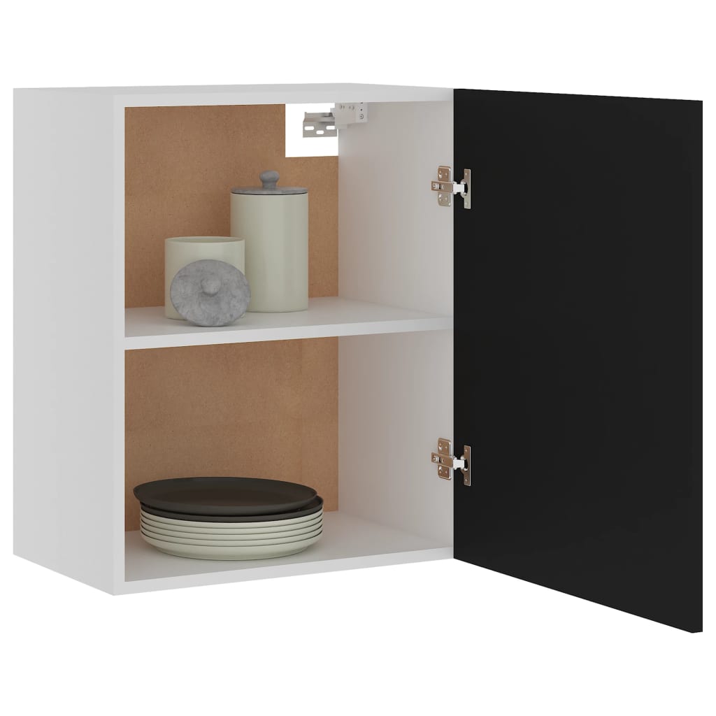 vidaXL Hanging Cabinet Lyons 2 pcs Black 50x31x60 cm Engineered Wood
