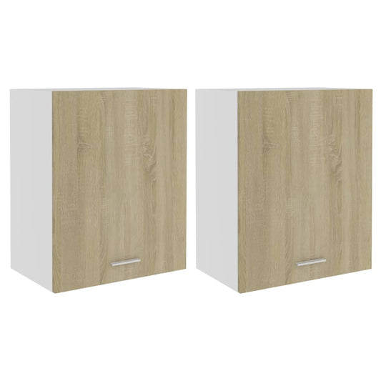 805081 vidaXL Hanging Cabinets 2 pcs "Lyon" Sonoma Oak 50x31x60 cm Engineered Wood