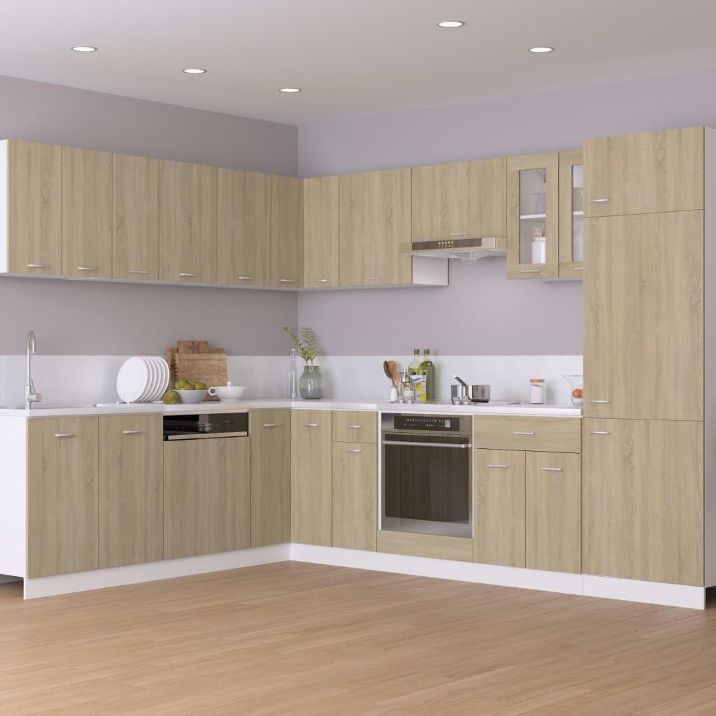 vidaXL Hanging Cabinet Lyons 2 pcs Sonoma Oak 50x31x60 cm Engineered Wood