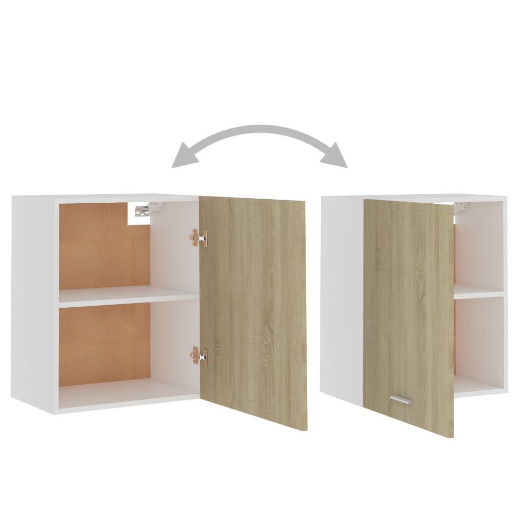 vidaXL Hanging Cabinet Lyons 2 pcs Sonoma Oak 50x31x60 cm Engineered Wood