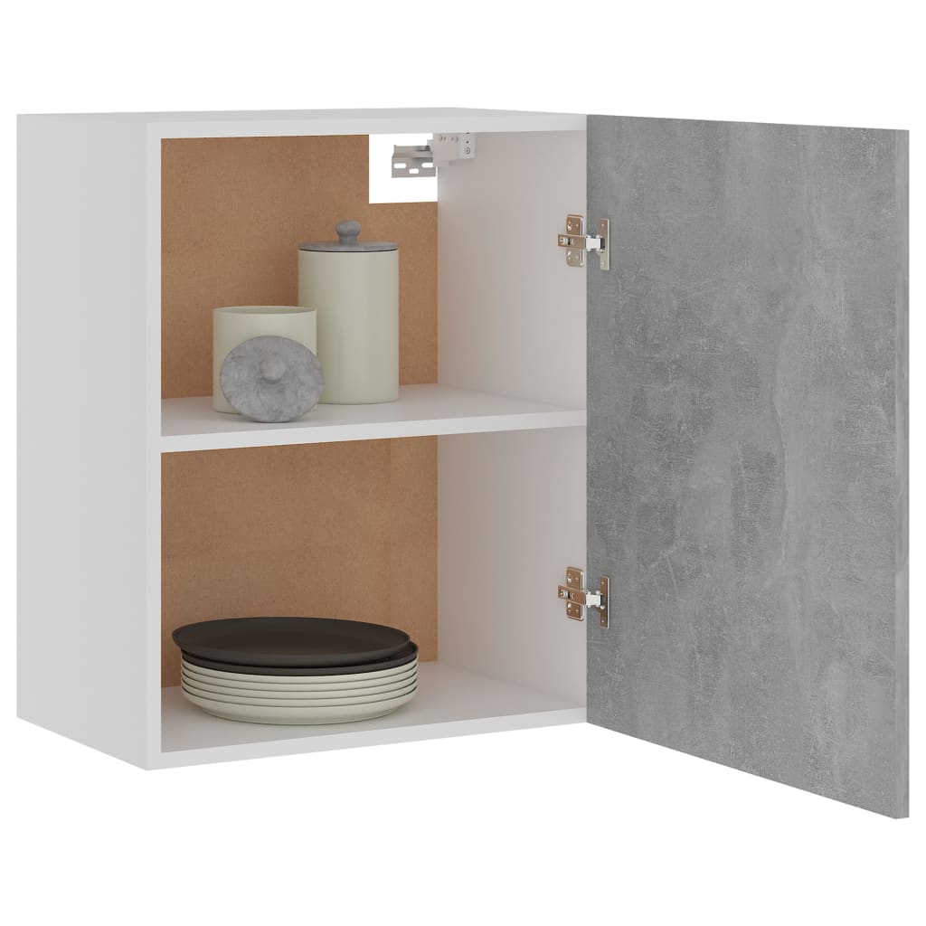vidaXL Hanging Cabinet Lyons 2 pcs Concrete Grey 50x31x60 cm Engineered Wood