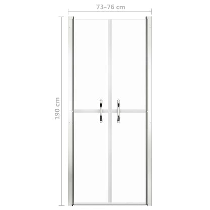 vidaXL Shower Door Clear ESG 76x190 cm