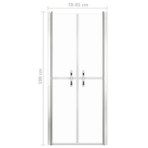 vidaXL Shower Door Clear ESG 81x190 cm