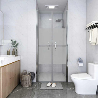 vidaXL Shower Door Half Frosted ESG 71x190 cm