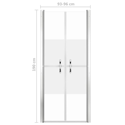 vidaXL Shower Door Half Frosted ESG 96x190 cm