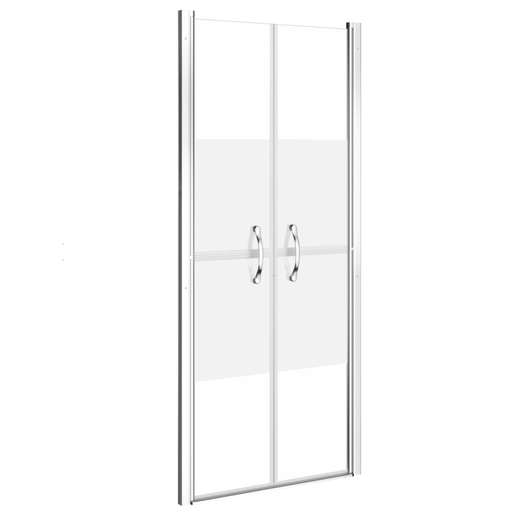 vidaXL Shower Door Half Frosted ESG 101x190 cm