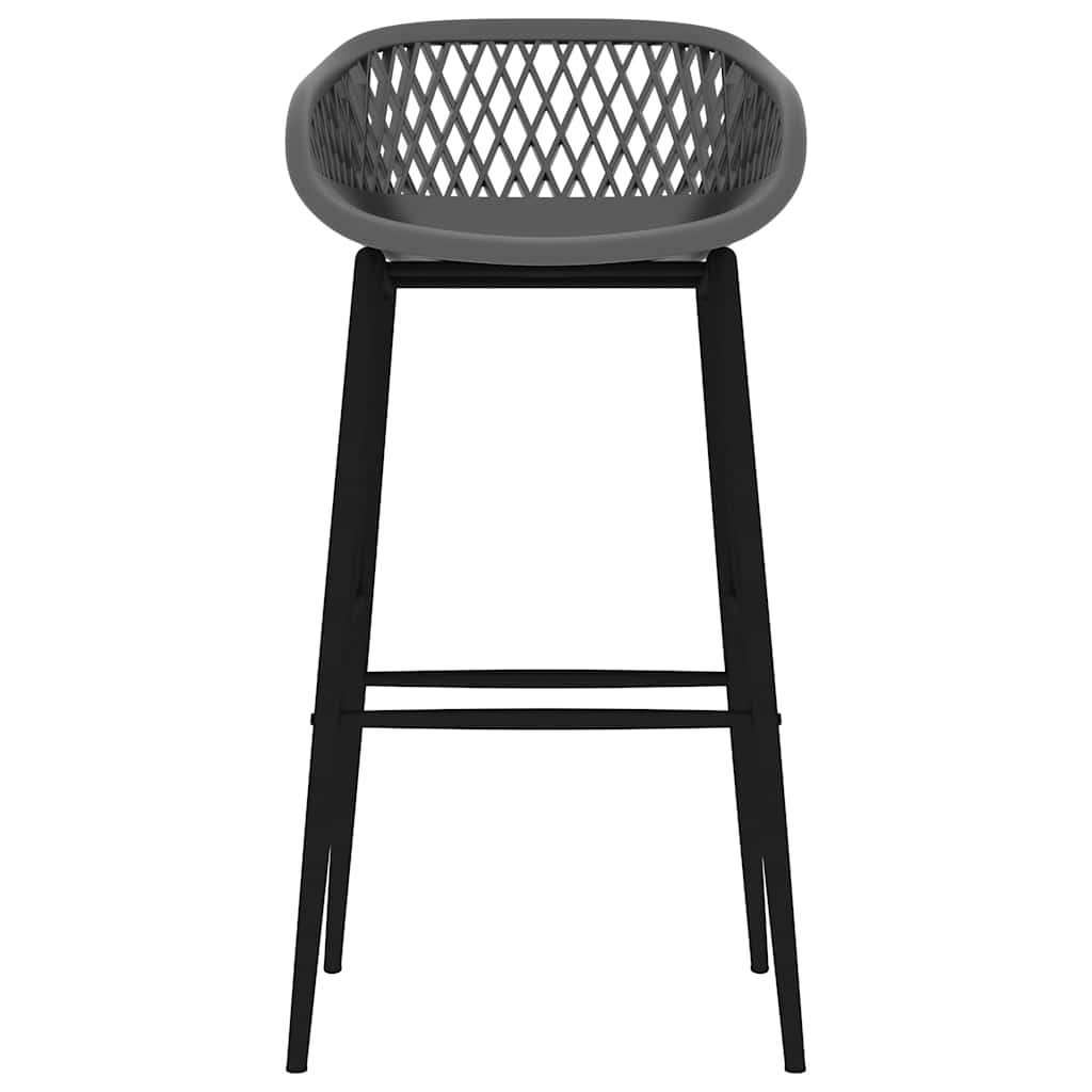 vidaXL 5 Piece Bar Set Black and Grey