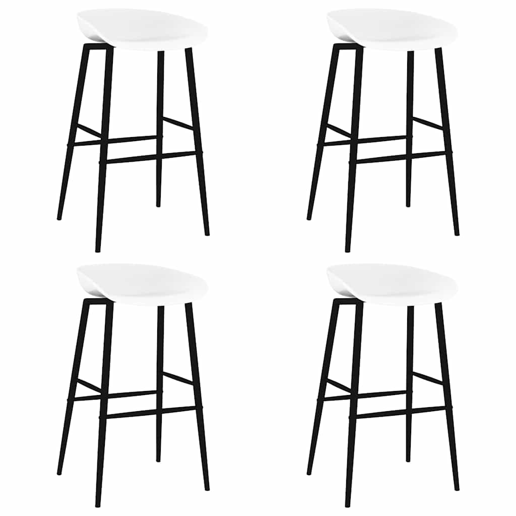 vidaXL 5 Piece Bar Set Black and White