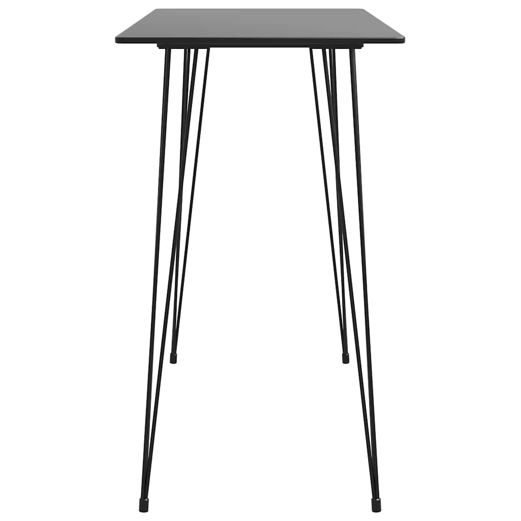 vidaXL Bar Set | Black | MDF, Powder-Coated Steel, PP | Large | Modern | Bar Set