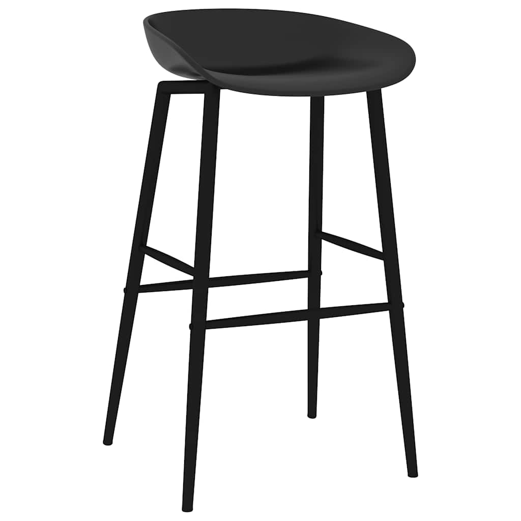 vidaXL Bar Set | Black | MDF, Powder-Coated Steel, PP | Large | Modern | Bar Set
