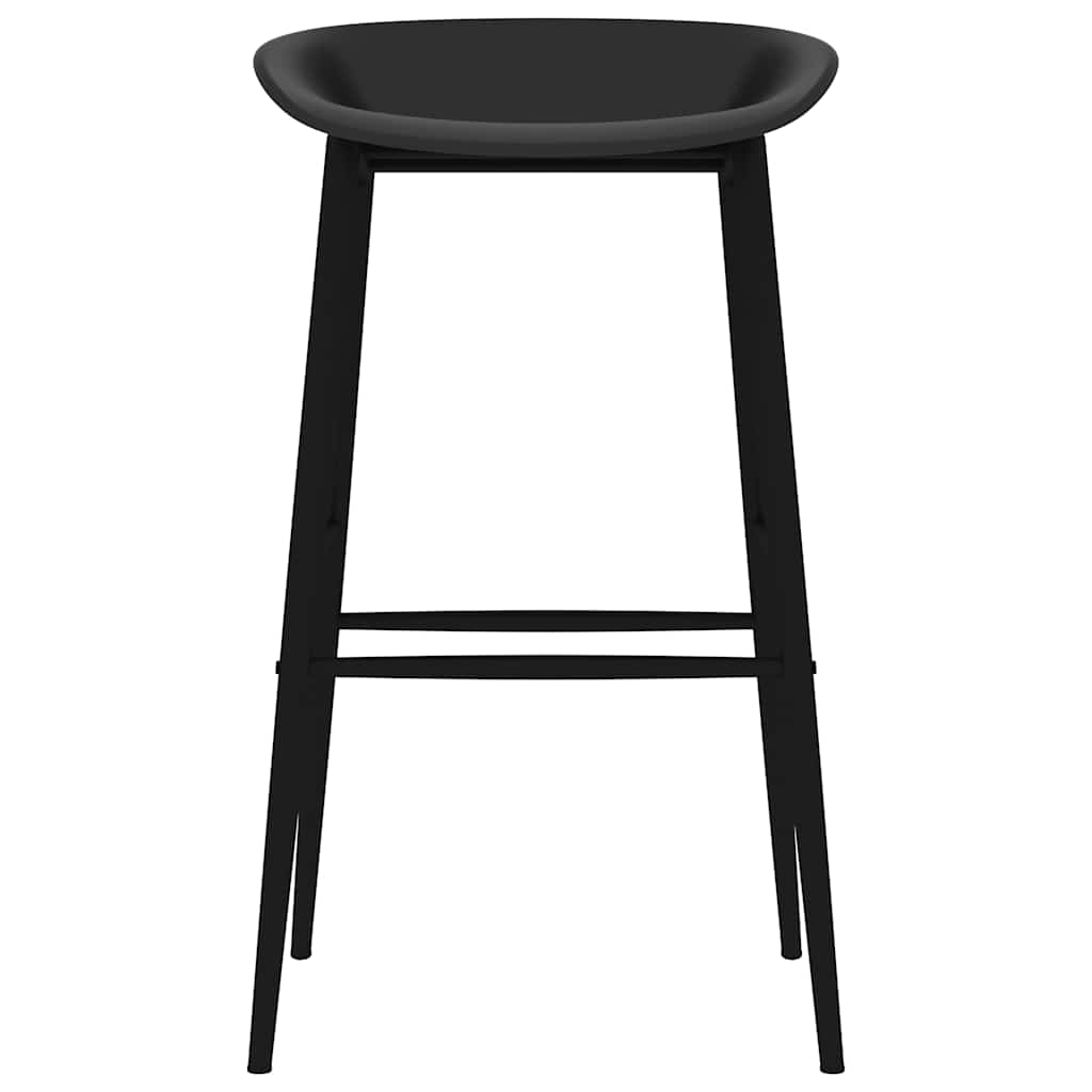vidaXL Bar Set | Black | MDF, Powder-Coated Steel, PP | Large | Modern | Bar Set