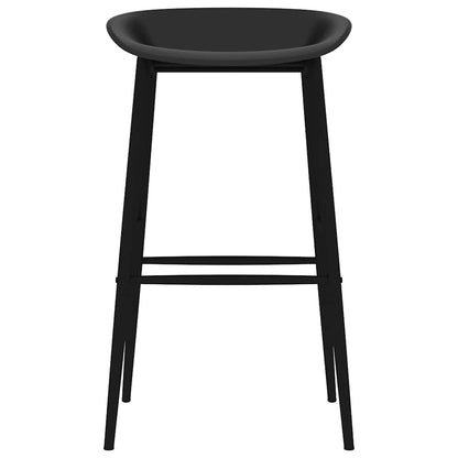 vidaXL Bar Set | Black | MDF, Powder-Coated Steel, PP | Large | Modern | Bar Set