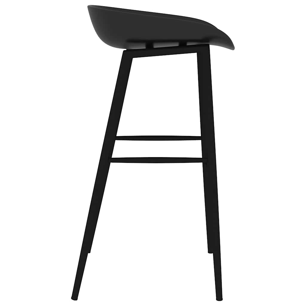 vidaXL Bar Set | Black | MDF, Powder-Coated Steel, PP | Large | Modern | Bar Set