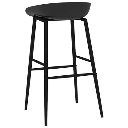 vidaXL Bar Set | Black | MDF, Powder-Coated Steel, PP | Large | Modern | Bar Set