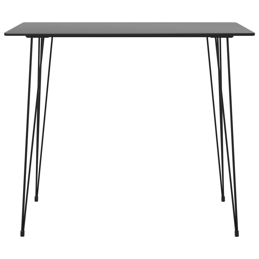 vidaXL 7 Piece Bar Set Black and White