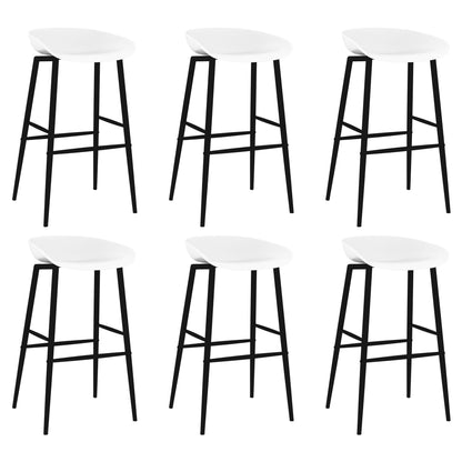 vidaXL 7 Piece Bar Set Black and White