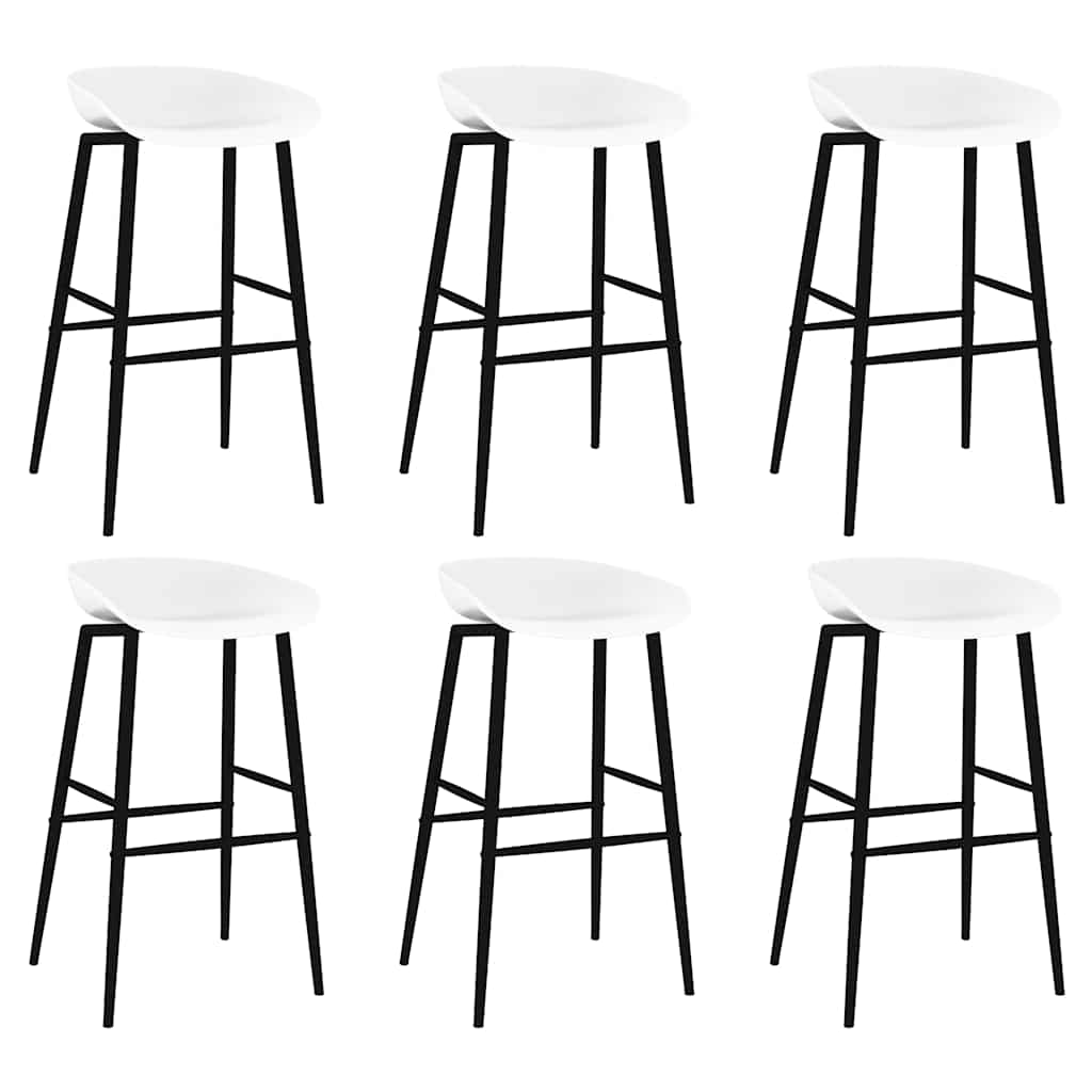 vidaXL 7 Piece Bar Set Black and White